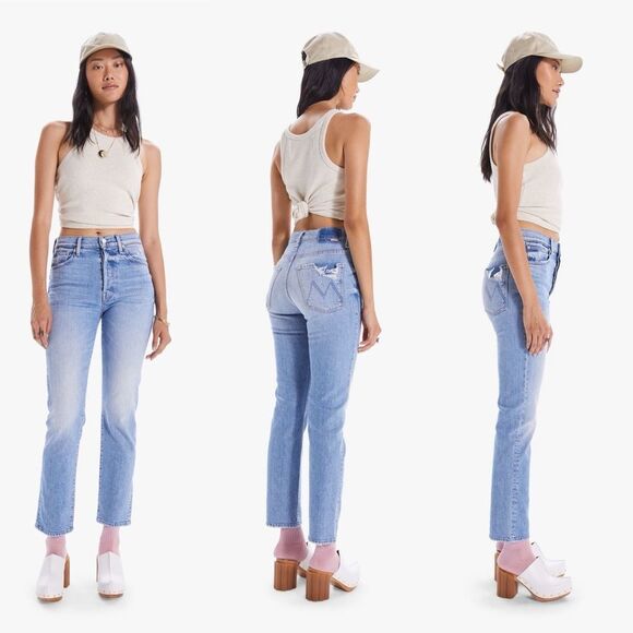 Mother Superior Denim Straight Leg Slay It With Flowers Hiker Hover Size 26 - Picture 10 of 10